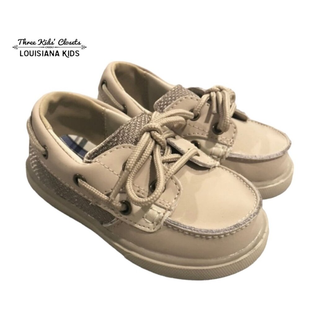 Baby Deer Sz 6 Tan Leather Boat Shoes Dock Shoes